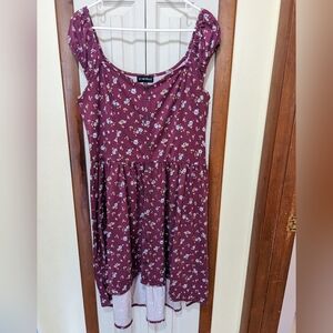 💜 MyMichelle Purple Floral HiLow Flowy Boho Dress Size XXL